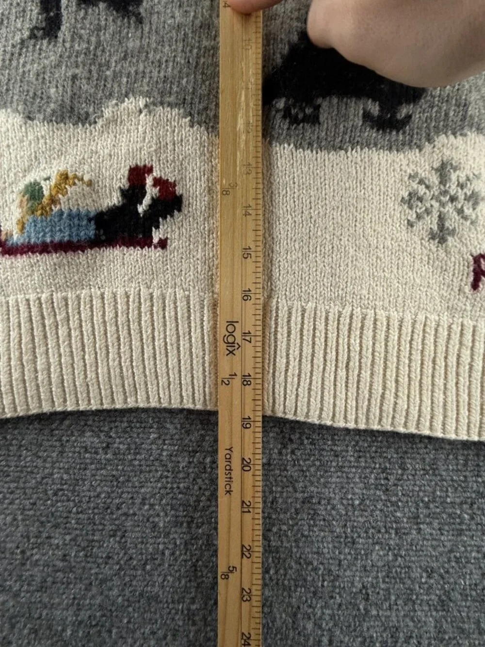 Ralph Lauren XL Hand Knit Tricote A La Main Turtleneck Sweater Graphic Winter